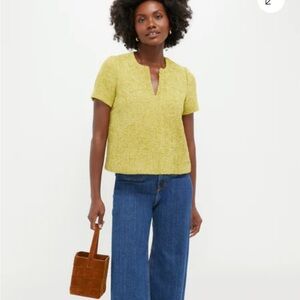 Tuckernuck Tweed Citron Maebe Blouse